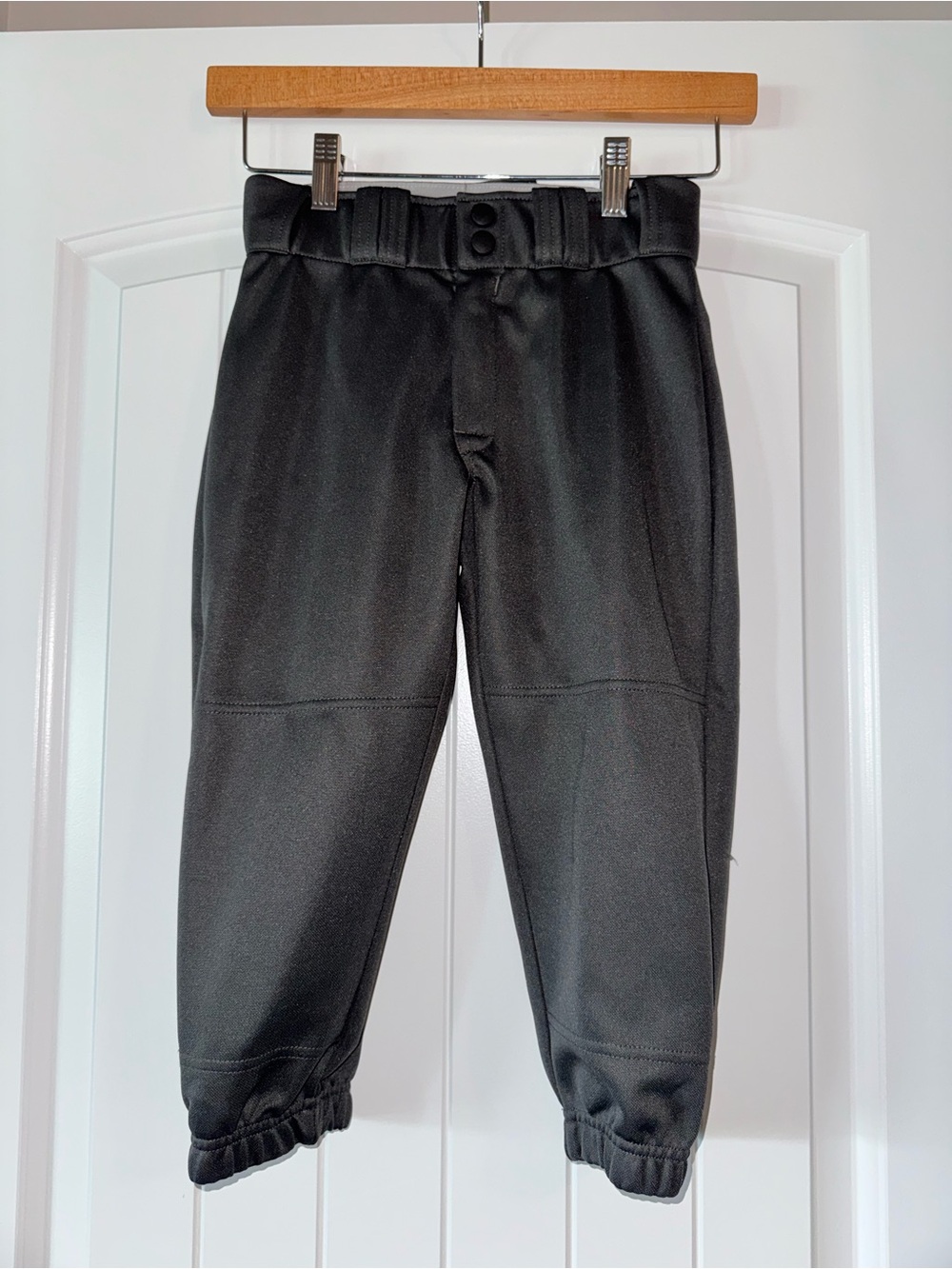 Easton Youth Baseball Pants Gray Youth Small YS Reinforced Knee Elastic Cuff - Picture 1 of 5